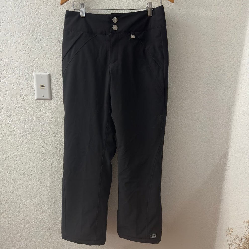 NILS Women's Size 10 R Black Waterproof Insulated Bootcut Softshell Ski Pants